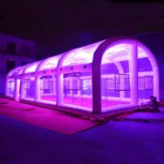 transparent inflatable pool cover tent with LED light
