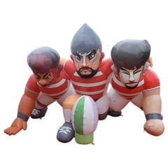 Giant inflatable rugby player balloon