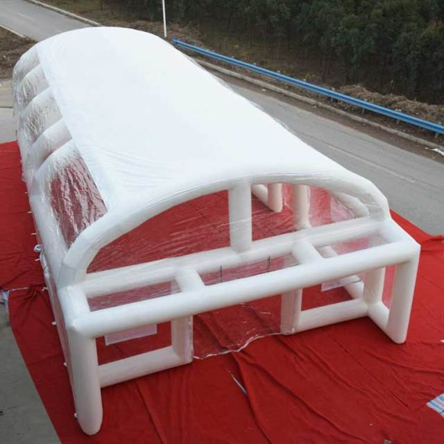 transparent inflatable pool cover tent with LED light