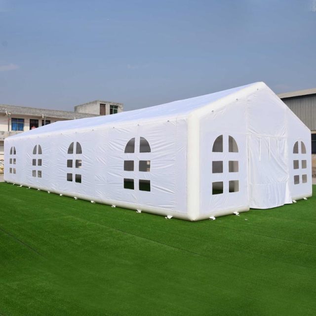 white inflatable wedding tent