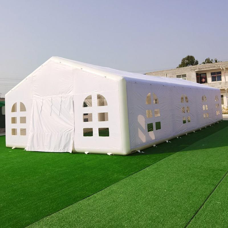 white inflatable wedding tent