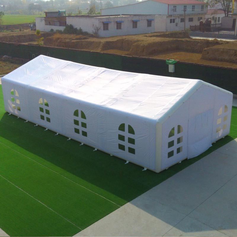 white inflatable wedding tent