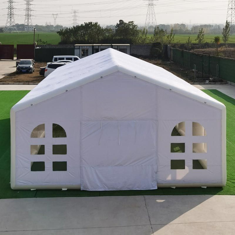 white inflatable wedding tent