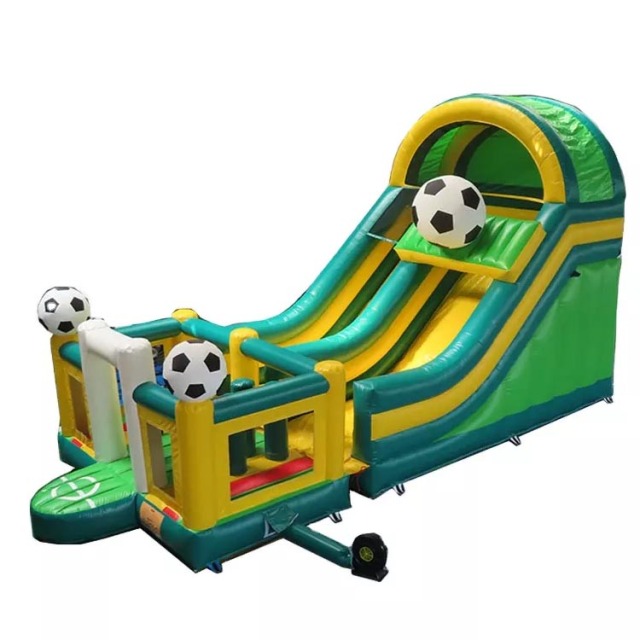 inflatable soccer sport bouncy slide