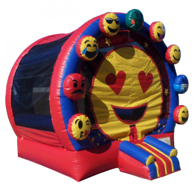 3D Emoji Commercial Inflatable Moonwalk Bouncer