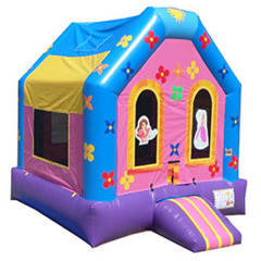 dollhouse inflatable moonwalk bouncy house