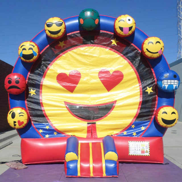 3D Emoji Commercial Inflatable Moonwalk Bouncer