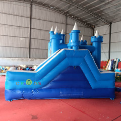 Blue White Frozen Castle bounce house