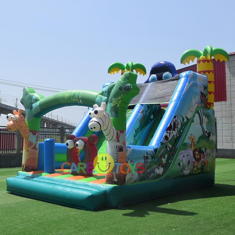 6*4m jungle animal slide