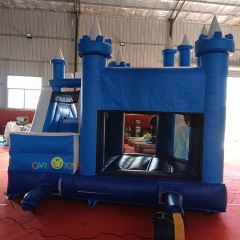 Blue White Frozen Castle bounce house