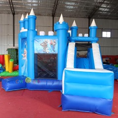 Blue White Frozen Castle bounce house