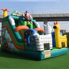 Jungle Animal Zebra Inflatable Slide