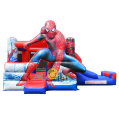 super hero spider-man bounce house with water slide
