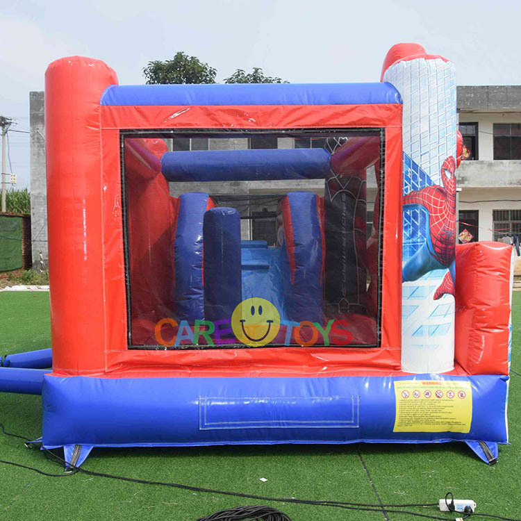 super hero spider-man bounce house with water slide