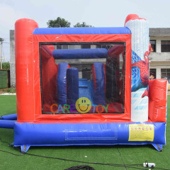 super hero spider-man bounce house with water slide