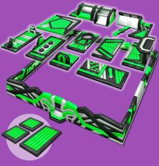 100ft Green Black Bounce Park