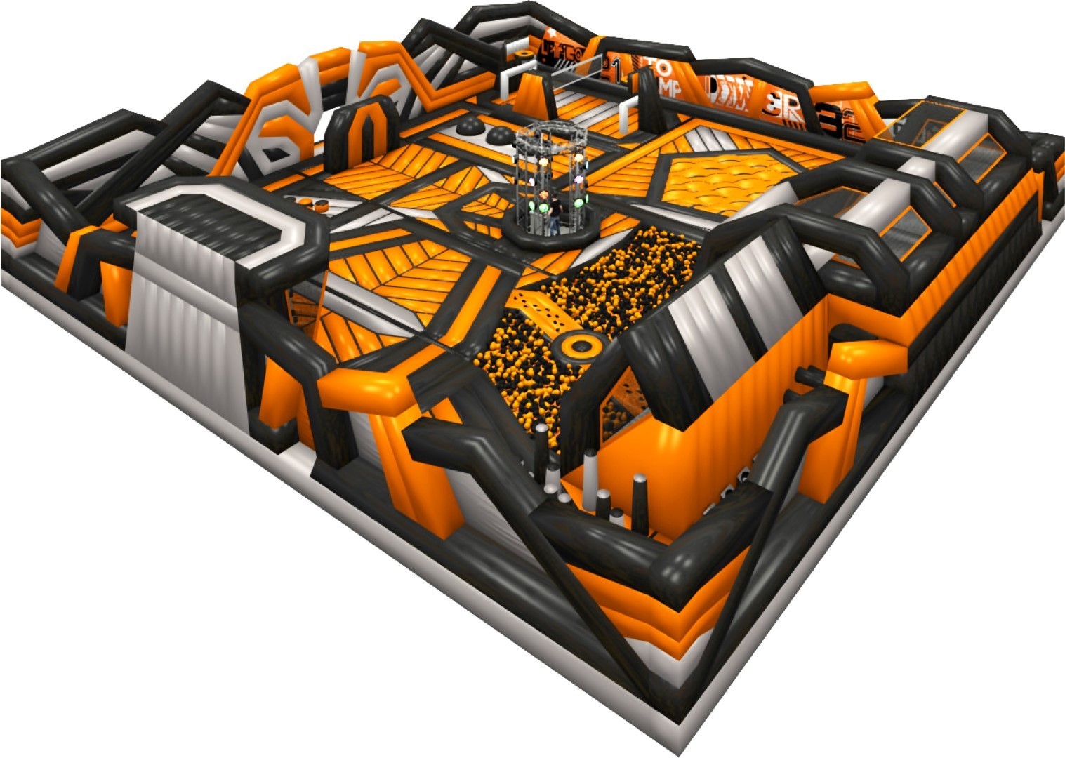 100ft Orange Black Park