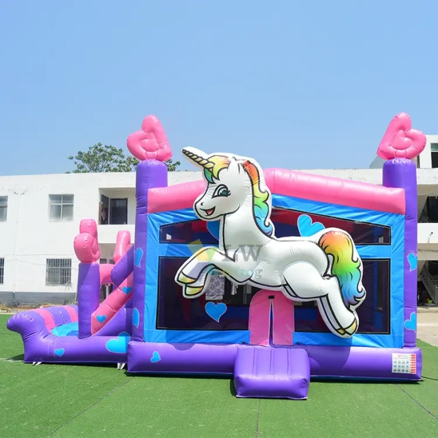 Unicorn Bounce Castle w/ Slide