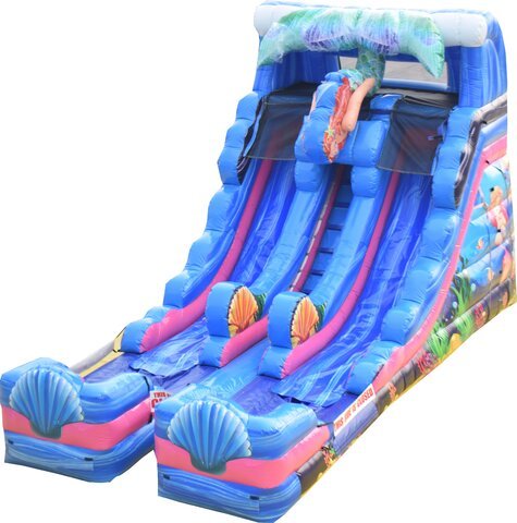 16ft Double Lane Mermaid Slide