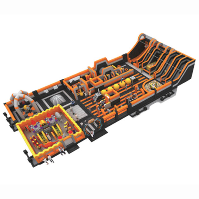 38x24m Orange Black Bouncer Park