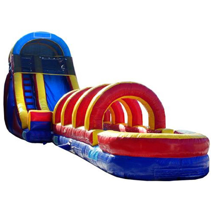 18ft Rainbow Screamer Slide w/ Slip N Splash