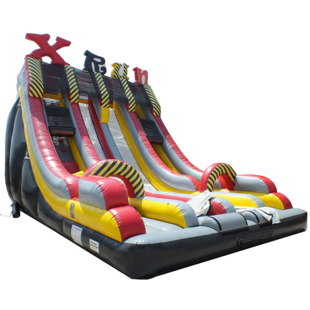 Dual Lane X Run Caution Slide