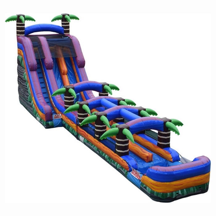 22ft Purple Crush Dual Lane Slip N Water Slide