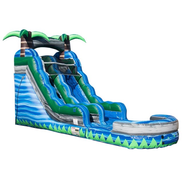 15ft Tropical Blue Marble Slide