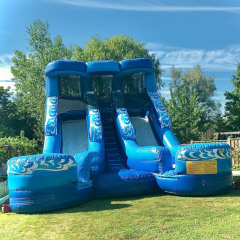 18ft Dual Lane Wave Waterslide
