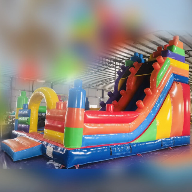 Building Block Bounce Slide Playground