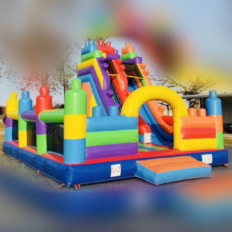 Building Block Bounce Slide Playground