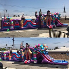 Candy Moonwalk Obstacle Run