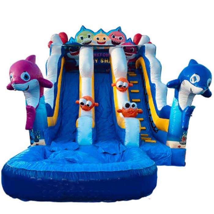 dual lane baby shark slide