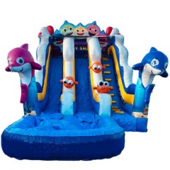dual lane baby shark slide