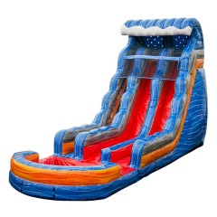 22Ft Tropical Fireblast Tsunami Dual Lane Slide