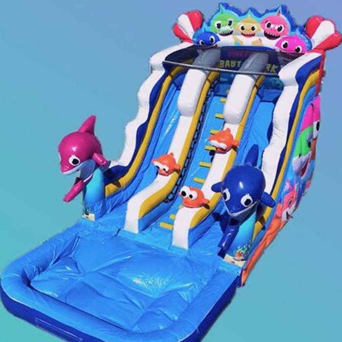 dual lane baby shark slide