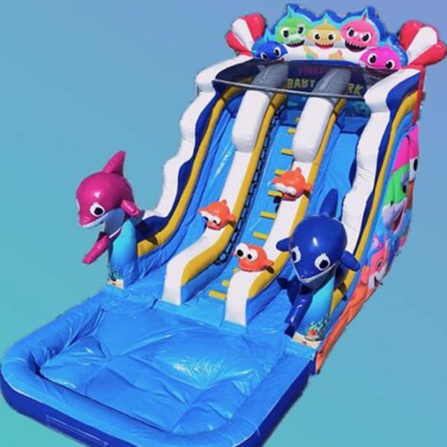 dual lane baby shark slide
