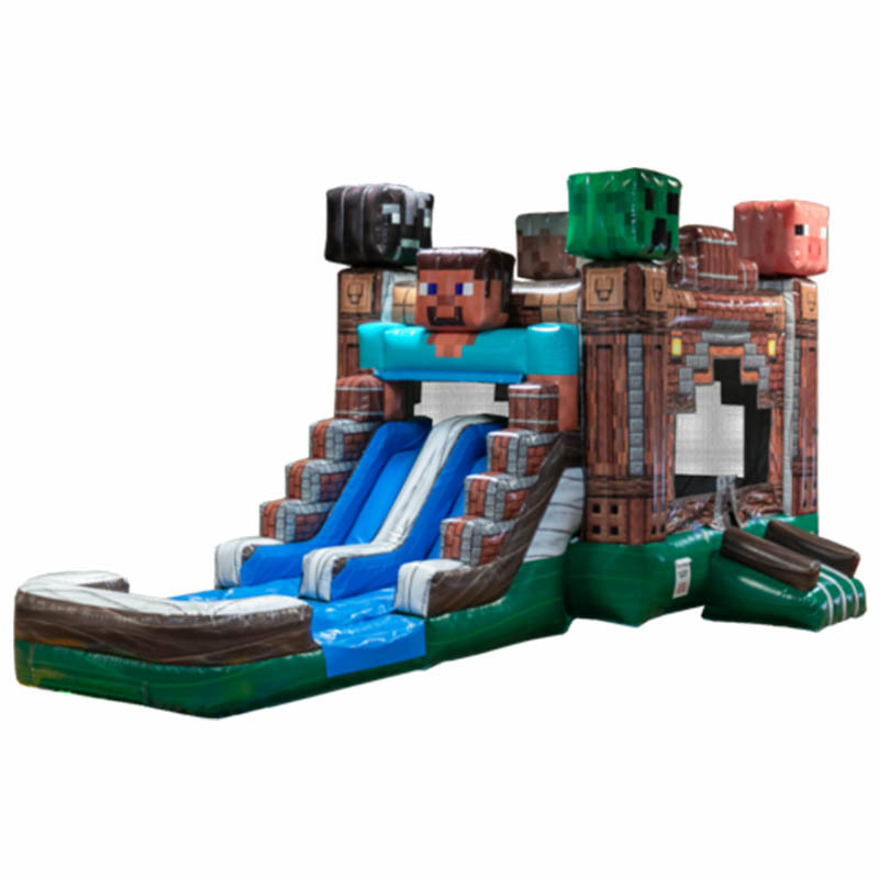 Minecraft Bounce Water Slide Combo