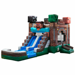 Minecraft Bounce Water Slide Combo