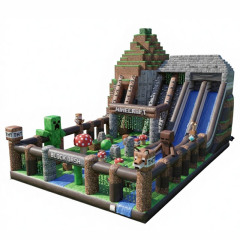 Large Minecraft Inflatable Bounce Park