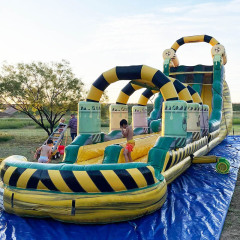 22ft Toxic Double Lane Slide with Slip N Slide