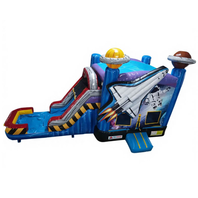 Space Shuttle Bouncer w/ Water Slide