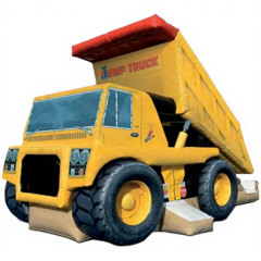 Custom Giant 3D Dump Truck Bounce House With Slide Combo