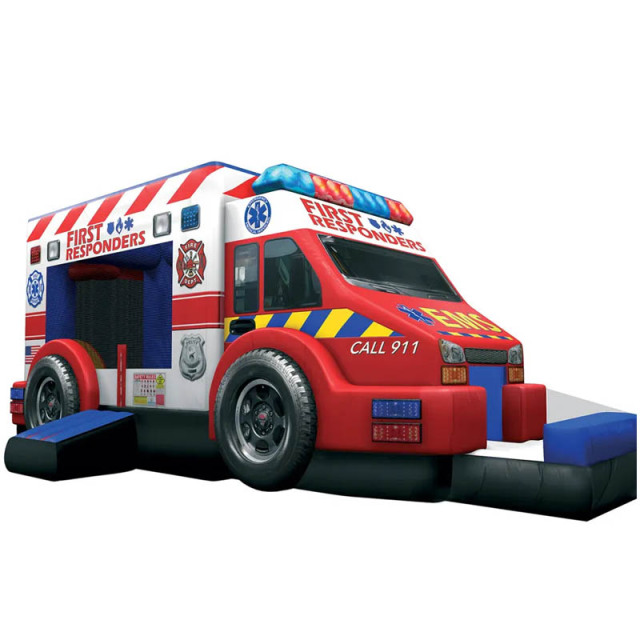 First Responders Rescue Ambulance Bounce Slide Combo