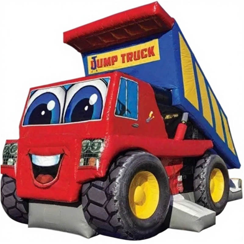 Custom Giant 3D Dump Truck Bounce House With Slide Combo