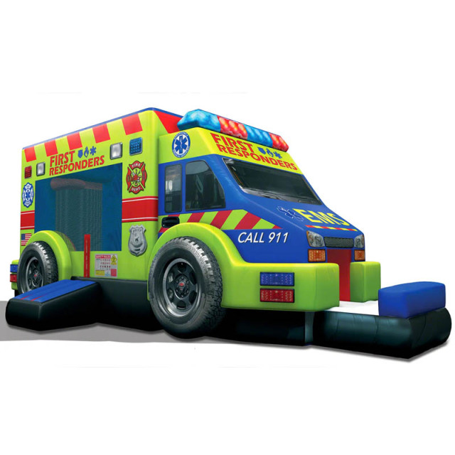 First Responders Rescue Ambulance Bounce Slide Combo