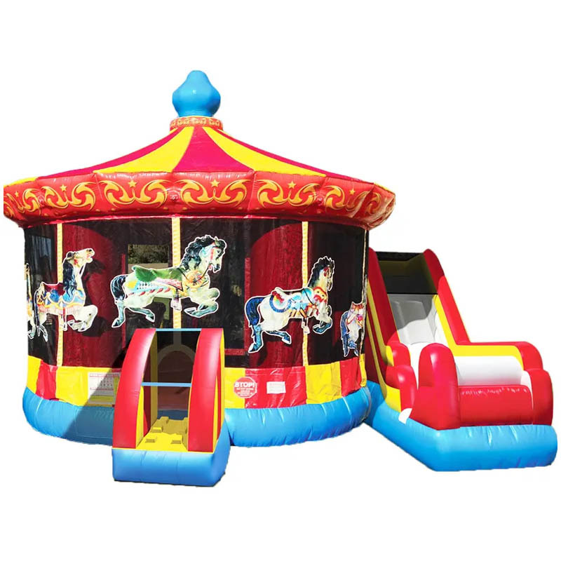 Circus Carousel Bounce Castle Combo