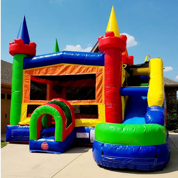 Classic Rainbow Bounce Castle Combo