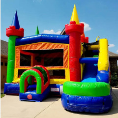 Classic Rainbow Bounce Castle Combo
