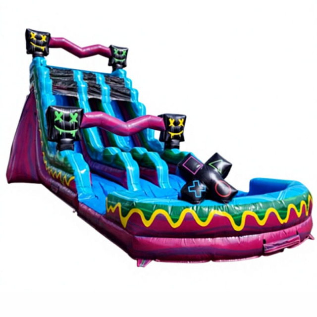 Gamer Theme Dual Lane Waterslide